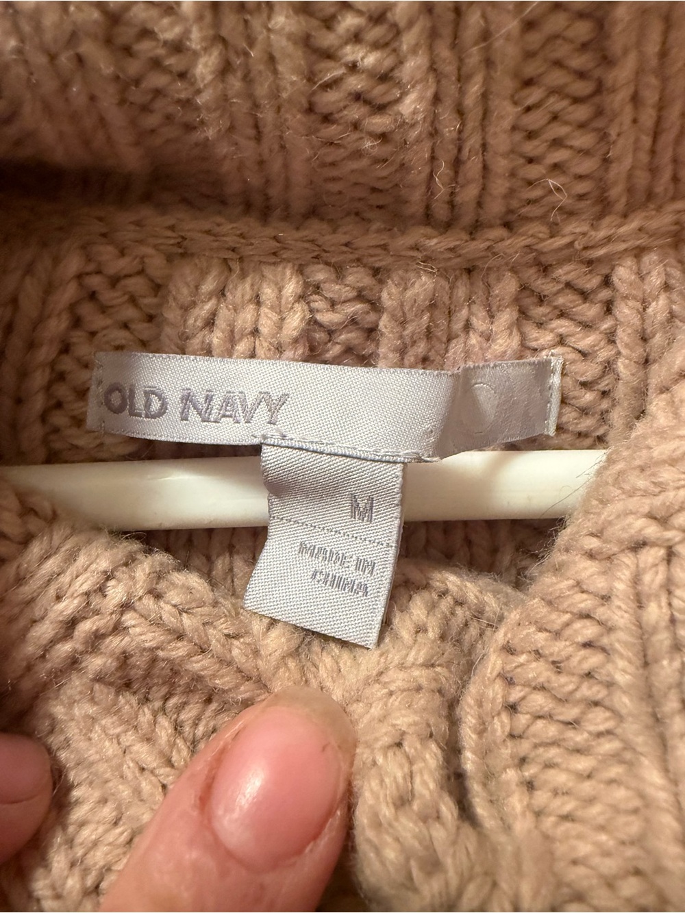 Womens Cream Ribbed Button-Up Sweater - Picture 3 of 3